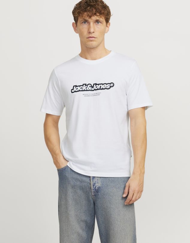 CAMISETA DE MANGA CORTA CON LETRAS DE HOMBRE DE JACK AND JONES
