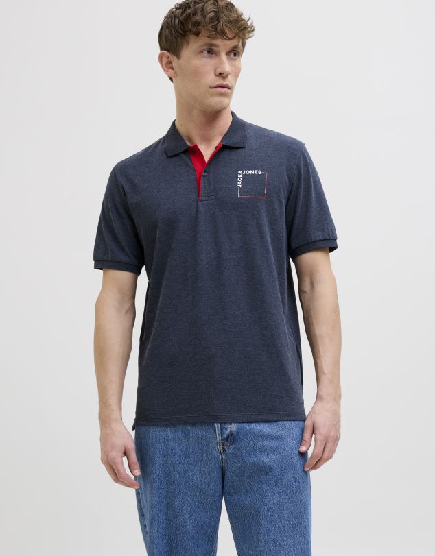 POLO DE MANGA CORTA CON DETALLE EN CONTRASTE DE HOMBRE DE JACK AND JONES