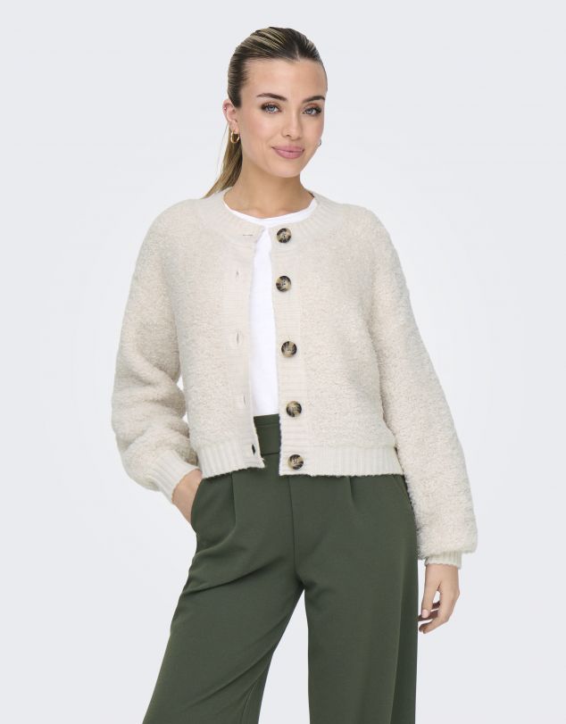 CHAQUETA DE PUNTO CON PELITO DE MUJER DE JACQUELINE DE YONG