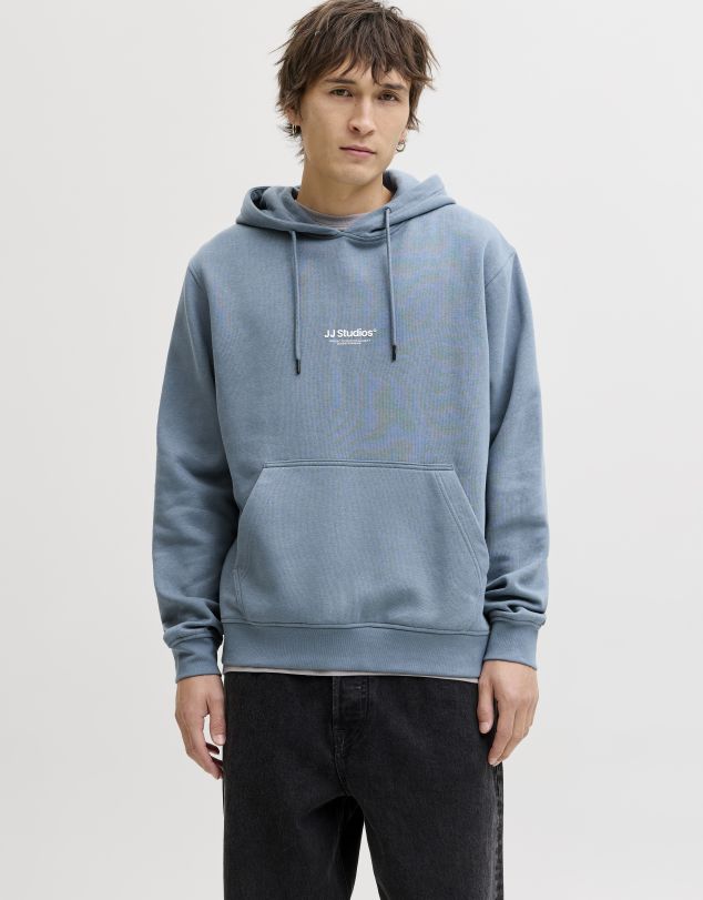 SUDADERA CON CAPUCHA Y CON LETRAS EN RELIEVE DE HOMBRE DE JACK AND JONES
