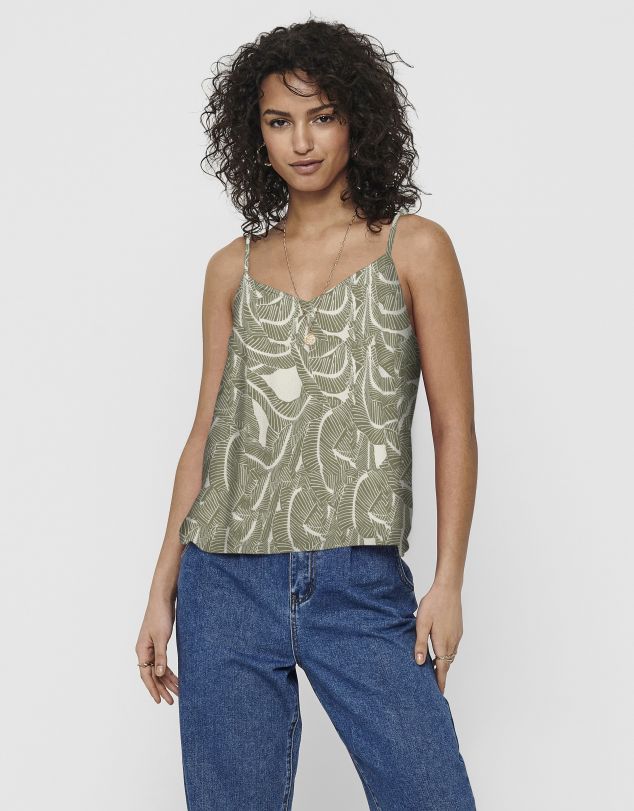 TOP DE TIRANTES CON ESTAMPADO FLORAL DE MUJER DE ONLY
