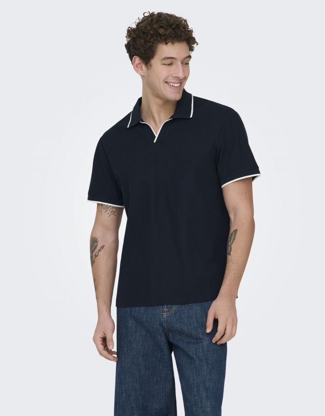 POLO DE MANGA CORTA DE ALGODÓN DE HOMBRE DE ONLY&SONS