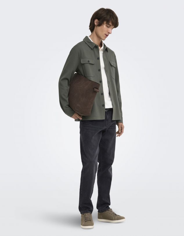 VAQUERO NEGRO DE CORTE RECTO DE HOMBRE DE ONLY&SONS