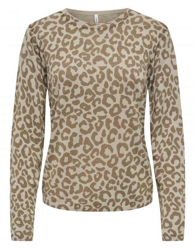 JERSEY DE PUNTO FINO ESTAMPADO CON ANIMAL PRINT DE MUJER DE ONLY