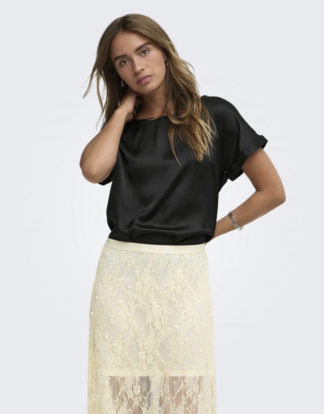 BLUSA VAPOROSA DE MANGA CORTA DE MUJER DE JACQUELINE DE YONG