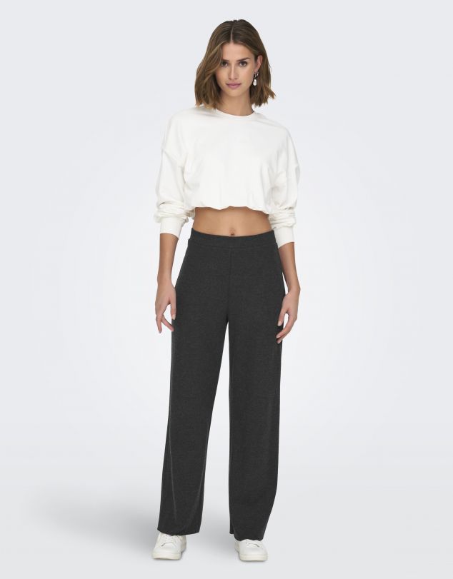 PANTALON DE PUNTO ELÁSTICO RECTO DE MUJER DE ONLY