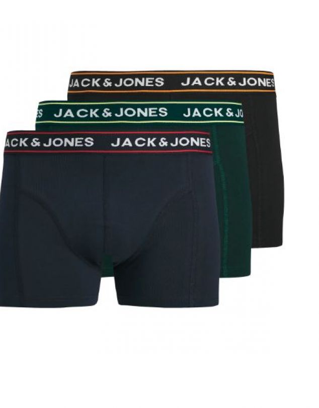 PACK DE 3 BOXERS SURTIDO MULTICOLOR CON CINTURILLA ELASTICA CON  LOGO DE HOMBRE  JACK AND JONES