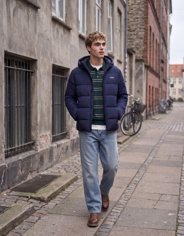 ABRIGO ACOLCHADO CORTO CON CAPUCHA Y CON CIERRE FRONTAL CON CREMALLERA DE HOMBRE DE JACK AND JONES