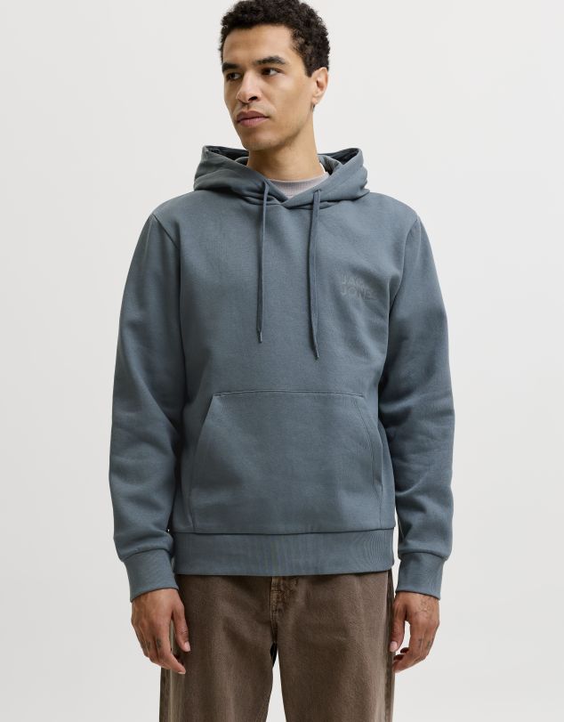 SUDADERA CON CAPUCHA Y LOGO PEQUEÑO EN TEJIDO DE HOMBRE DE JACK AND JONES