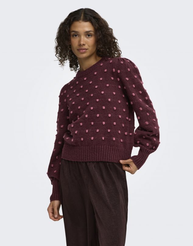 JERSEY DE PUNTO CON LUNARES EN TEJIDO DE MUJER DE JACQUELINE DE YONG