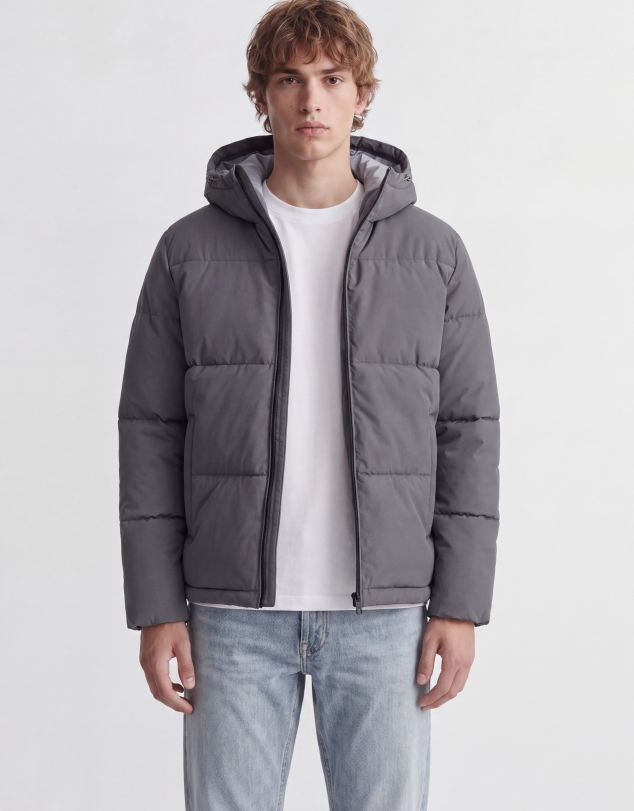 ABRIGO ACOLCHADO CORTO CON CAPUCHA Y CIERRE CON CREMALLERA DE HOMBRE DE JACK AND JONES
