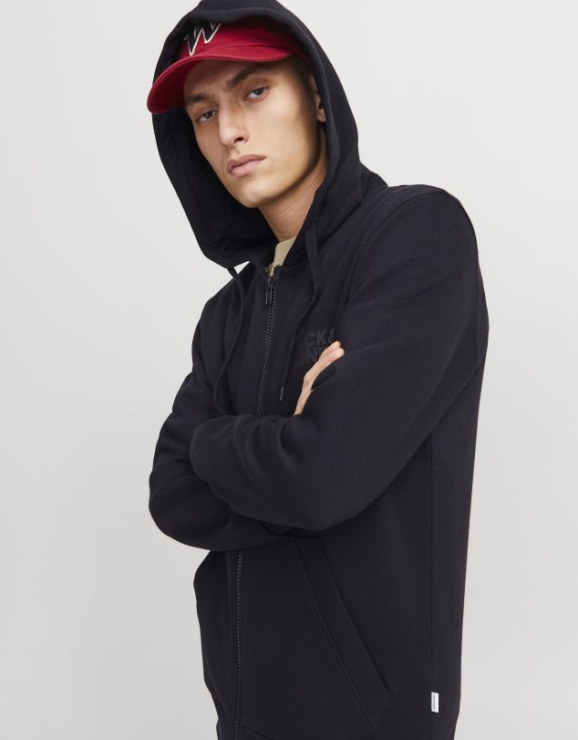 CHAQUETA DEPORTIVA CON CAPUCHA Y CREMALLERA DE HOMBRE DE JACK AND JONES