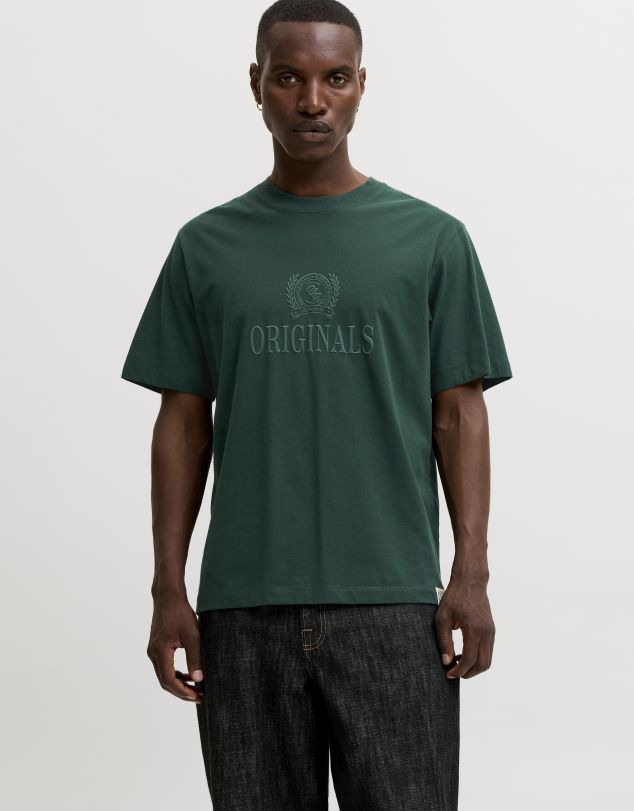 CAMISETA CON LETRAS EN RELIEVE DE MANGA CORTA DE HOMBRE DE JACK AND JONES
